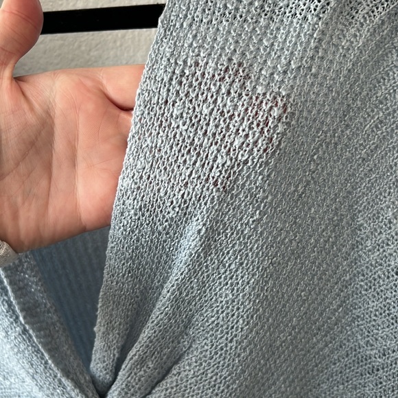 Moon & Madison Twist Back Light Blue Sweater - Picture 8 of 8